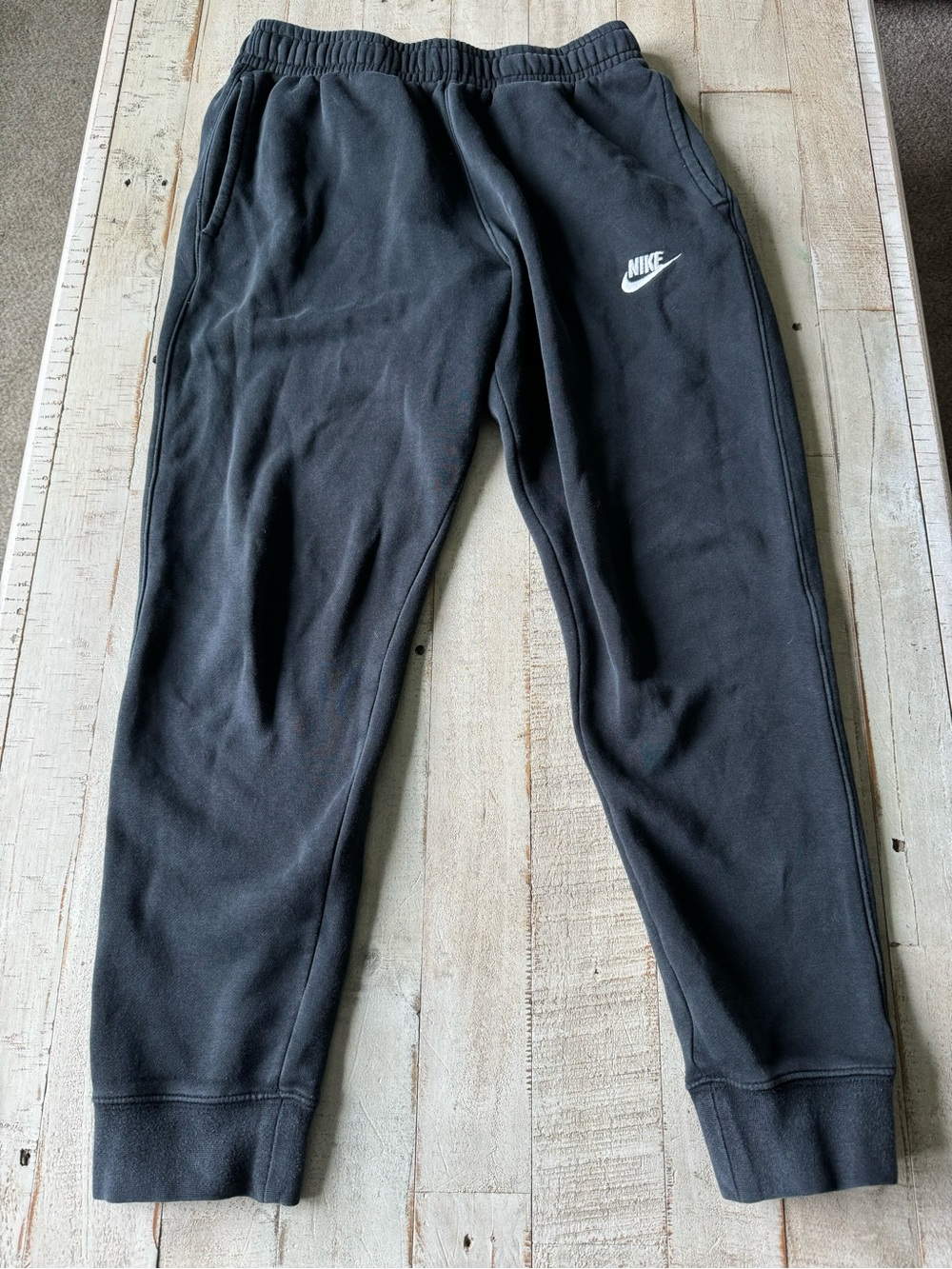 Men’s Nike Black Jogger Sweatpants with White Swoosh